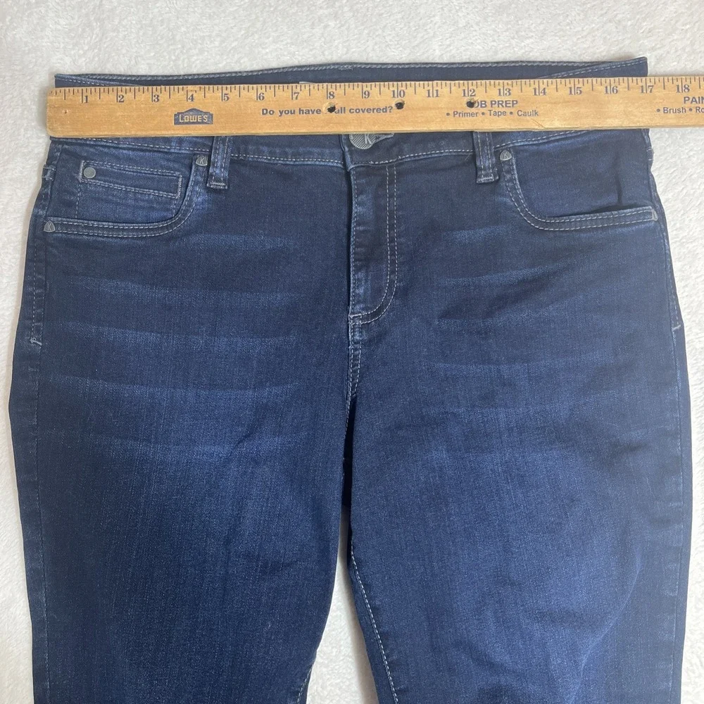 Kut From The Kloth Womens 12 Natalie High Rise Bootcut Jeans Blue Flap Pocket